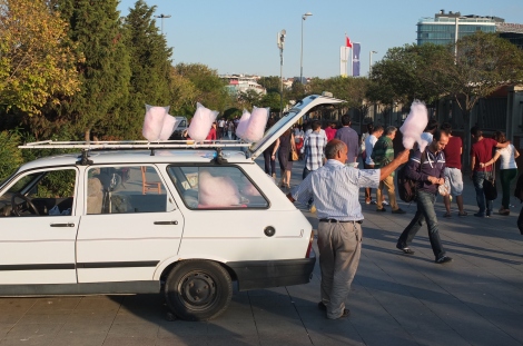 No visit to Kadıköy is complete without Mehmet the fairy floss guy.